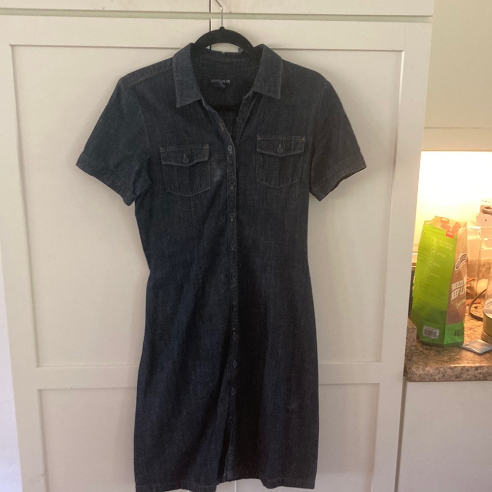 Vintage Ann Taylor Denim Shirt Dress; Size 6